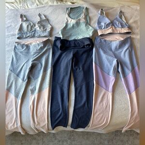 Outdoor Voices 6 piece matching bra and legging set